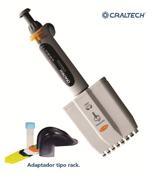 Micropipeta premium multicanal 8 canais 30 - 300µl